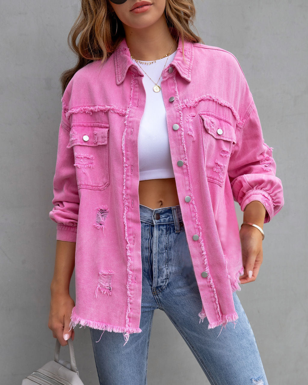 Raw Edge Denim Jacket