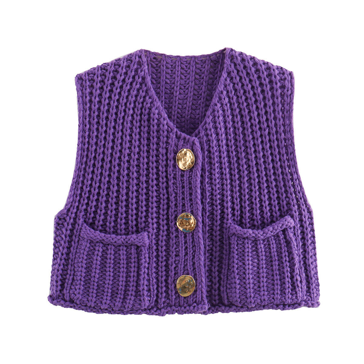 Chunky Top Down Sweater Vest