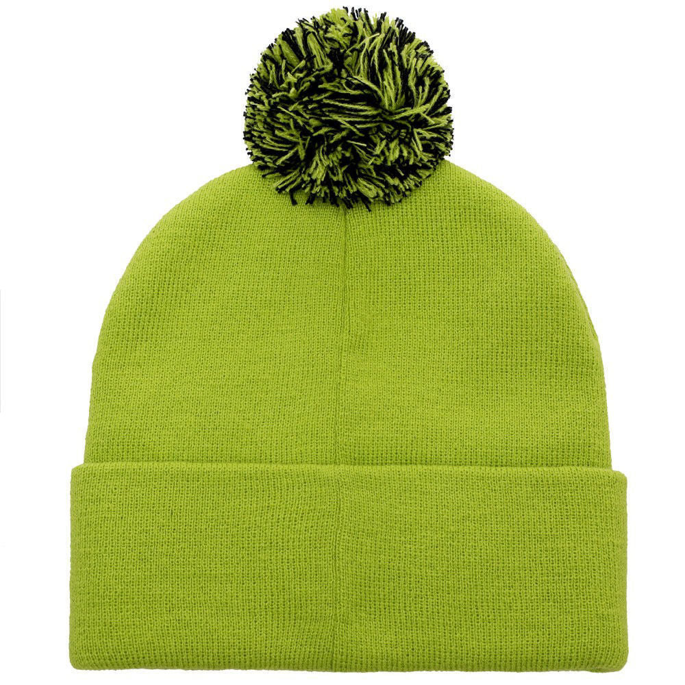 Grinch Big Face cuffed Knitted Pom Beanie