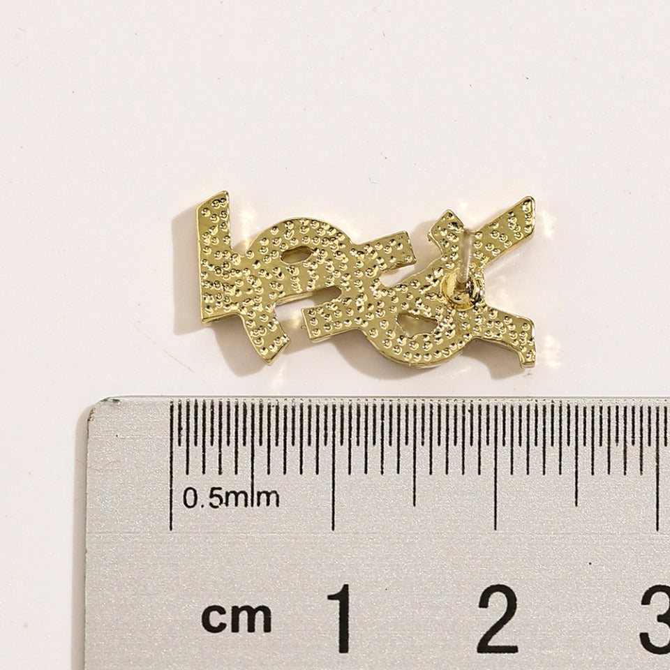 Rhinestone YSL Inspired Earrings