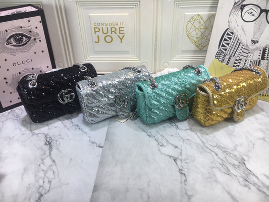 Marmont Flap glitter crossbody bag
