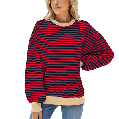 Classic Striped Oversized Crewneck