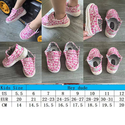 Kids Camo checkered cute dude shoes