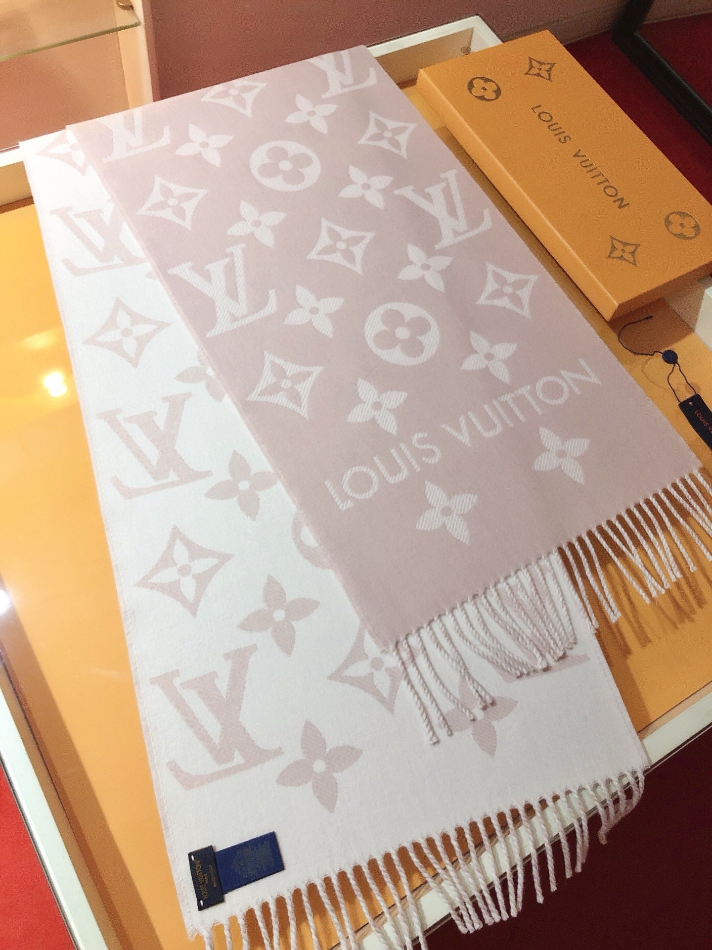 Double-Sided Jacquard Imitation Cashmere Monogram Scarf