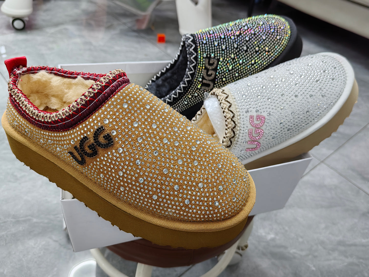 Platform Sparkle Cozy Slip On
