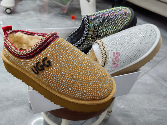 Platform Sparkle Cozy Slip On