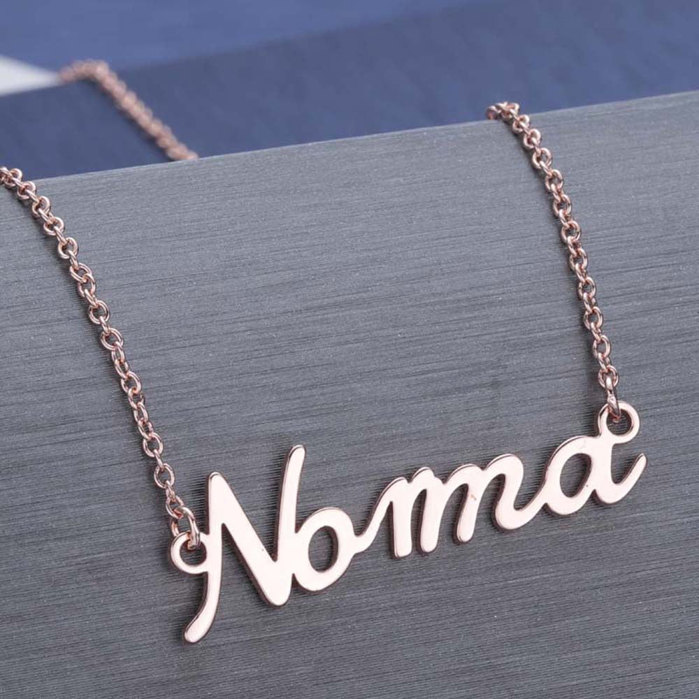 Women DIY customized name stainless nacklace