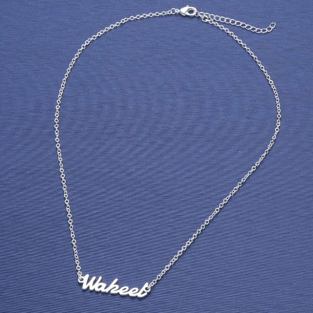 Women DIY customized name stainless nacklace