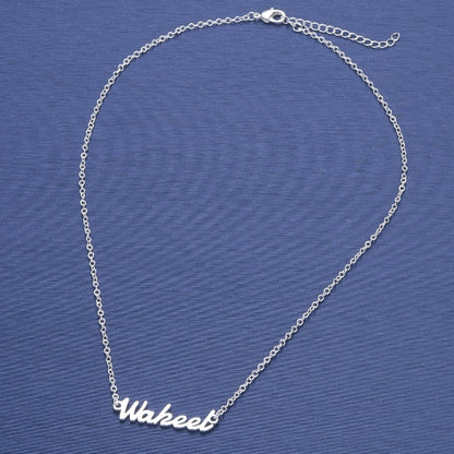 Women DIY customized name stainless nacklace