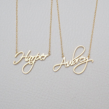 Women DIY customized name stainless nacklace