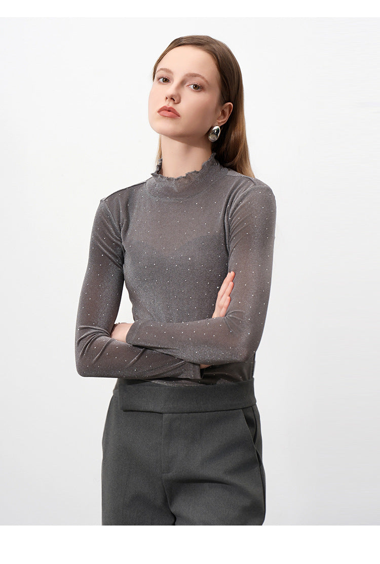 Starlight Black Mesh Cropped Top