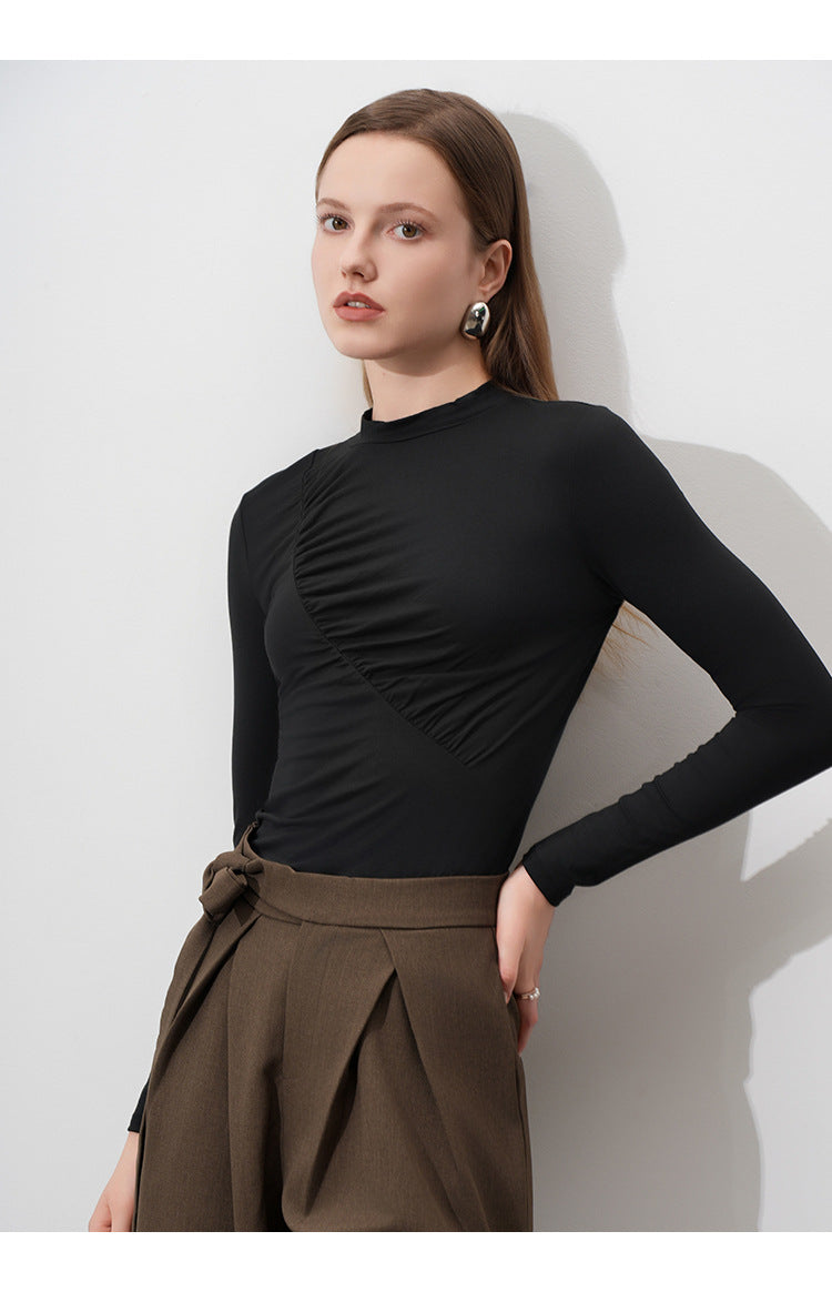 Asymmetrical Tucks Top