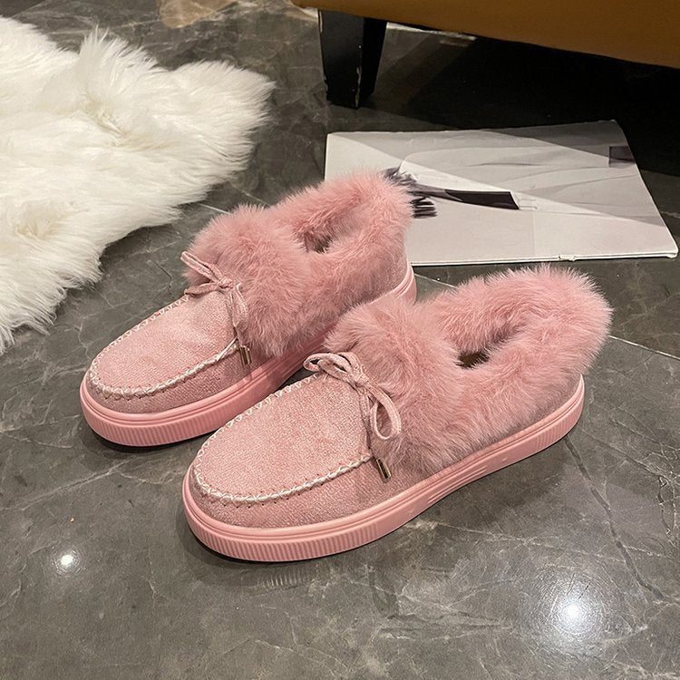 Faux Fur Moccasin Slippers