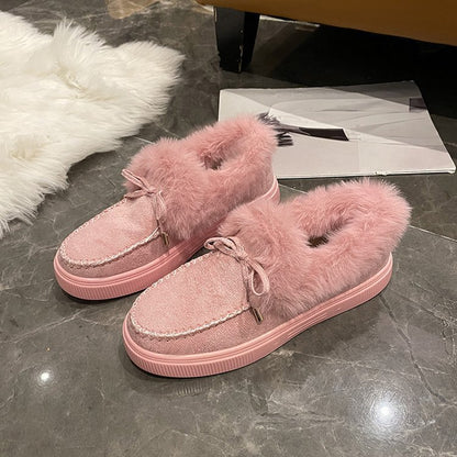 Faux Fur Moccasin Slippers