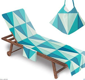 Colorful Beach Chair Cover With Side Pocket