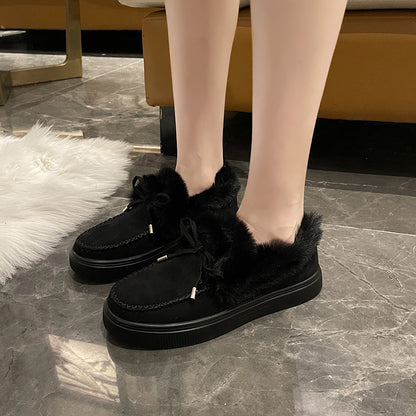 Faux Fur Moccasin Slippers