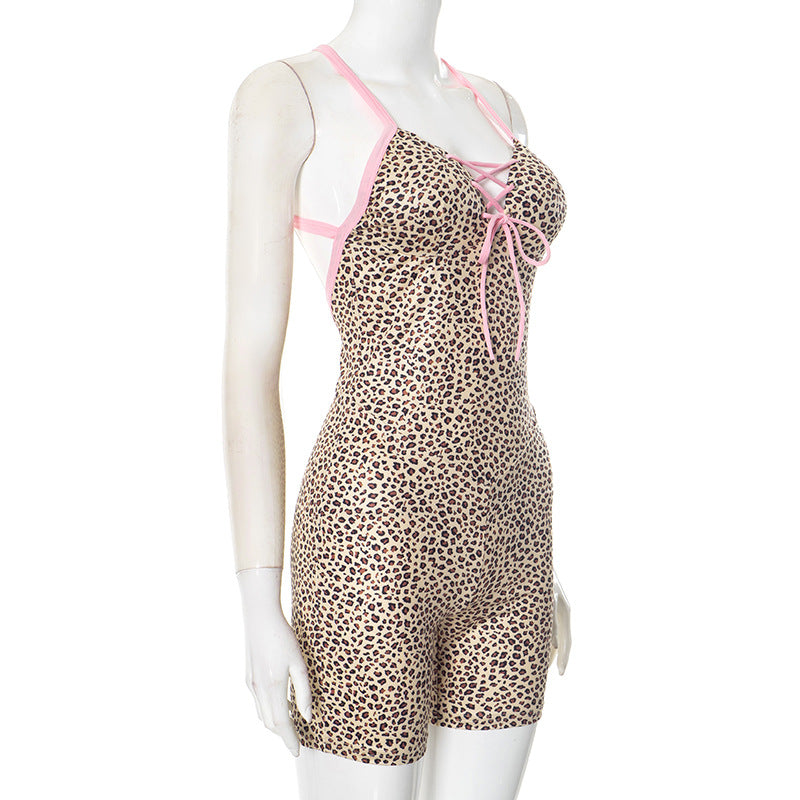 Latte Leopard Romper