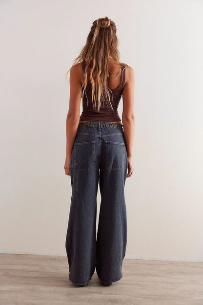 CRVY Outlaw Wide-Leg Jeans