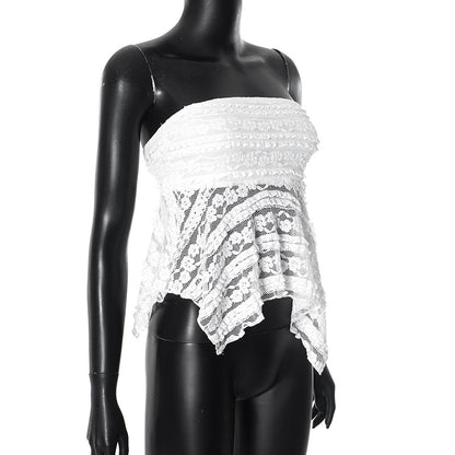 Strapless Texured Crop Top
