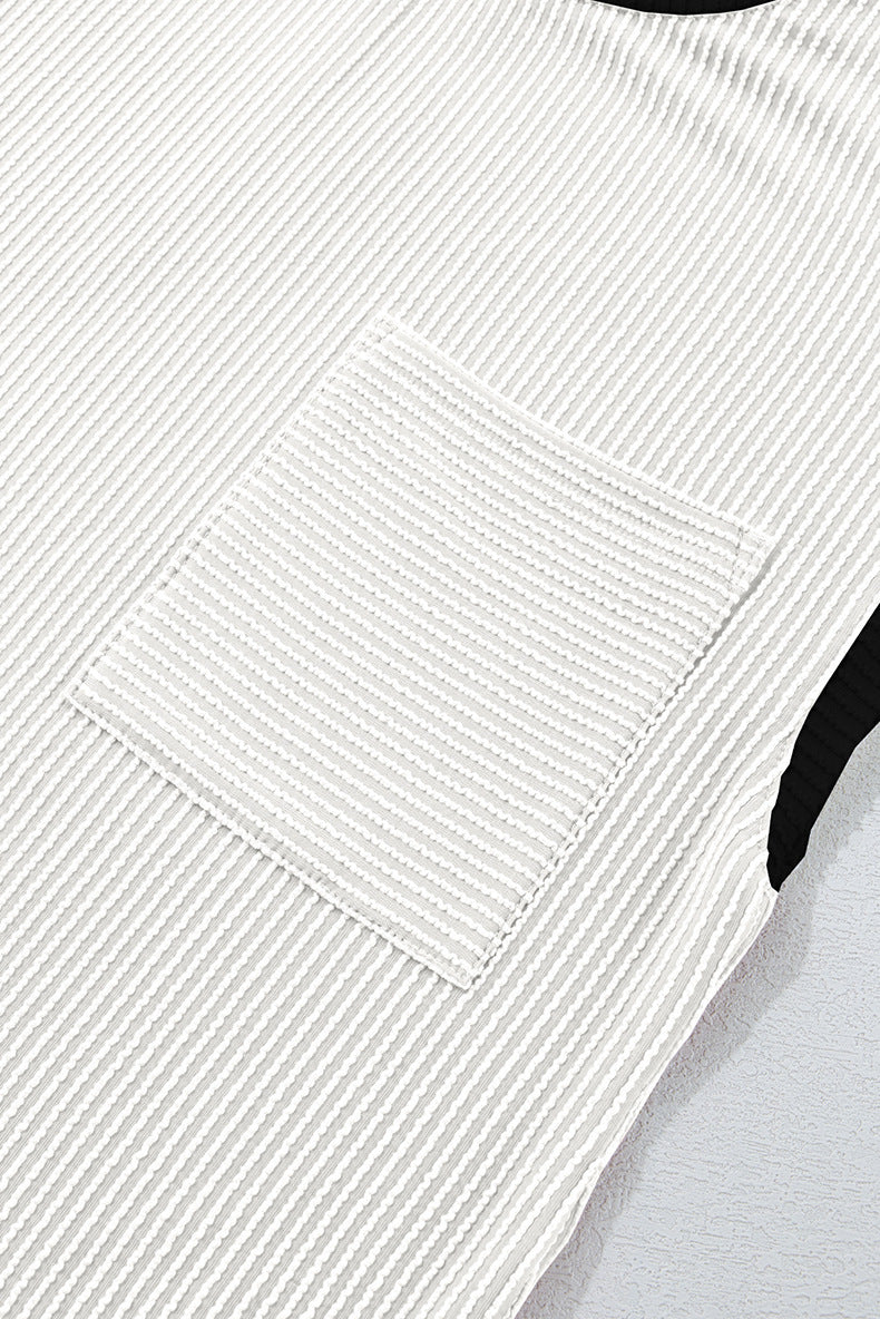 Cap Sleeve Textured Tops