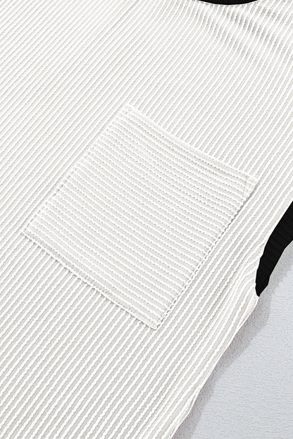 Cap Sleeve Textured Tops