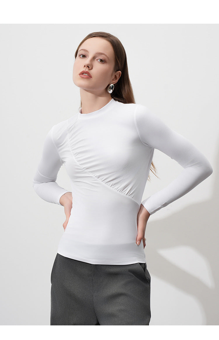 Asymmetrical Tucks Top