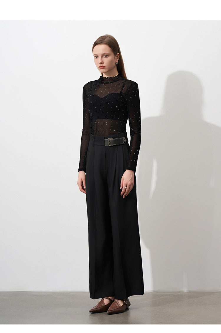 Starlight Black Mesh Cropped Top