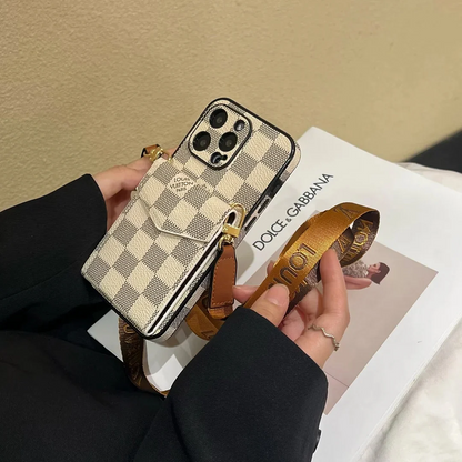 Elegant Crossbody Leather Wallet Phone Case