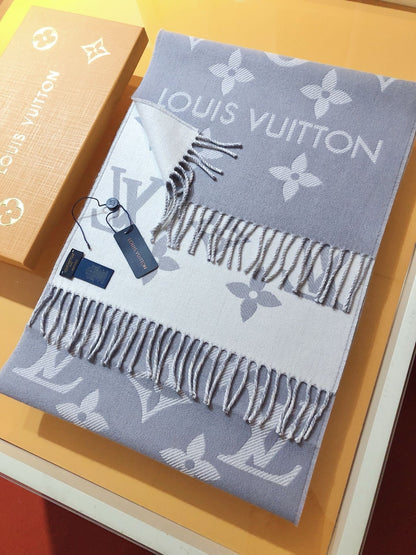 Double-Sided Jacquard Imitation Cashmere Monogram Scarf