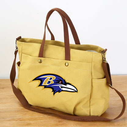 Football Canvas Tote Bag