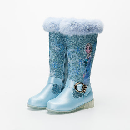 Girl Elsa Faux Fur Calf Boots