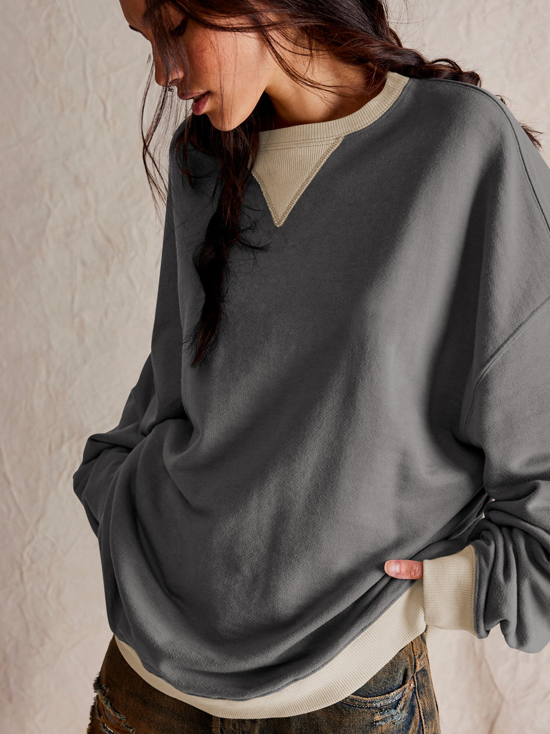 Classic Crew Colorblock Sweatshirt