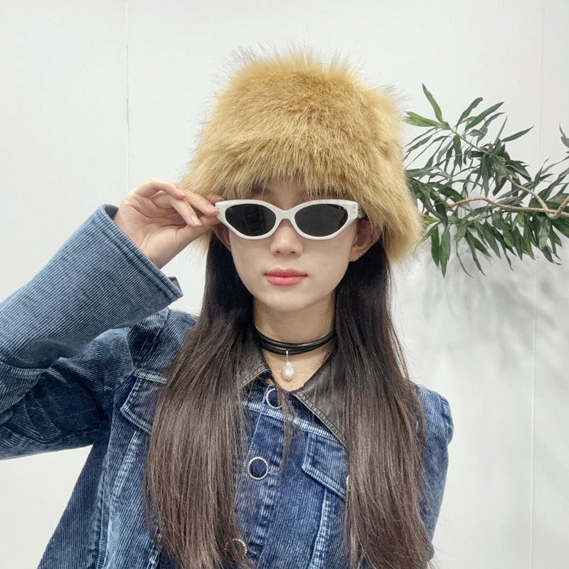 Faux Fur Fluffy Bucket Hat