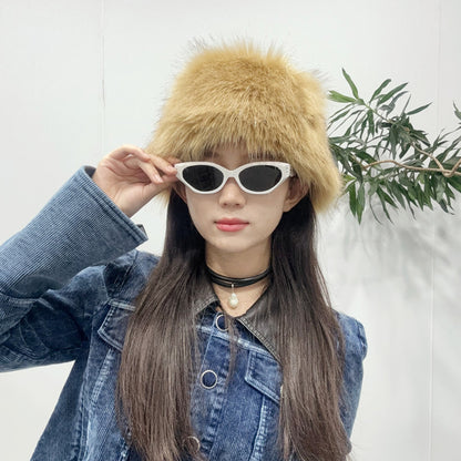 Faux Fur Fluffy Bucket Hat