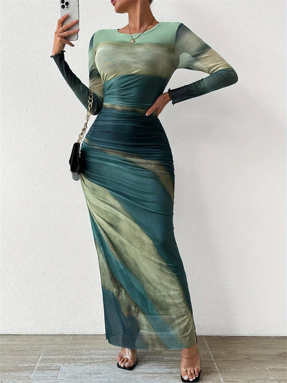 Women's Tie-Dye Pleated Dress