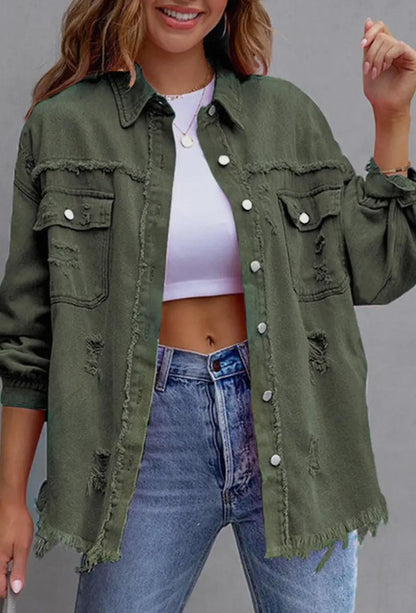 Raw Edge Denim Jacket
