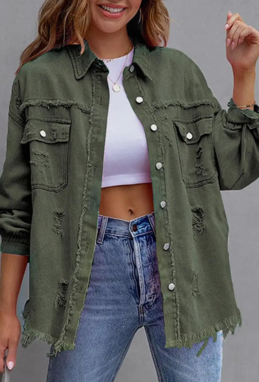 Raw Edge Denim Jacket