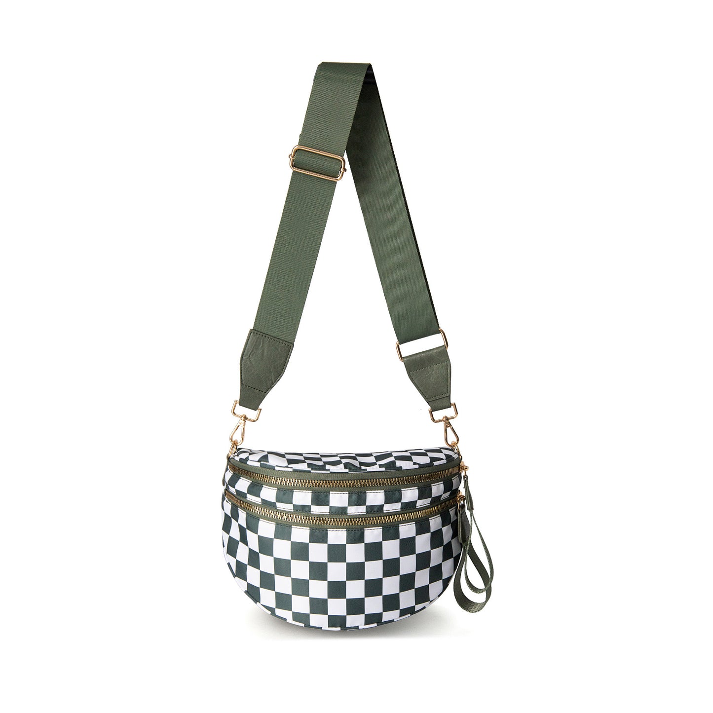 Checkered Nylon Bum Bag