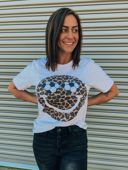 Leopard Happy Face Pullover