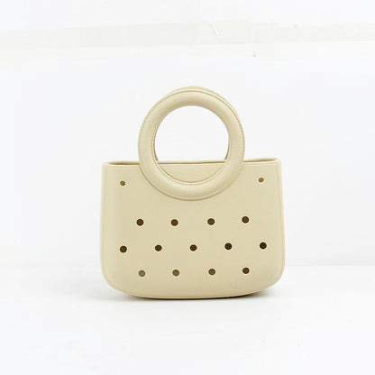 Round Handle Waterproof Mini Tote