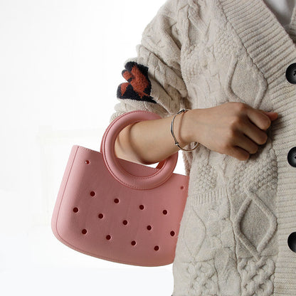 Round Handle Waterproof Mini Tote