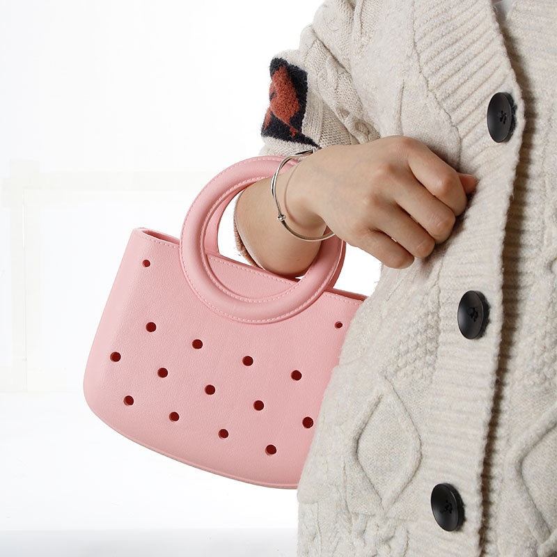 Round Handle Waterproof Mini Tote