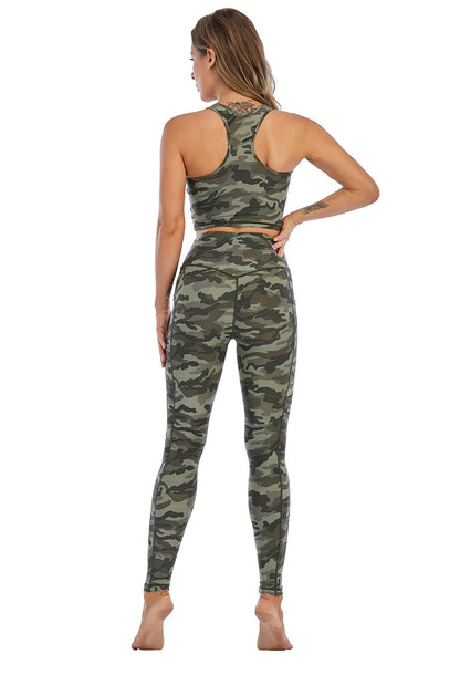 Camouflage Print High Rise Slim Sporty Leggings