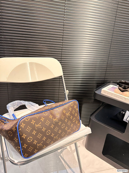 Grand Blue Monogram Ikat Neverfull MM Bag
