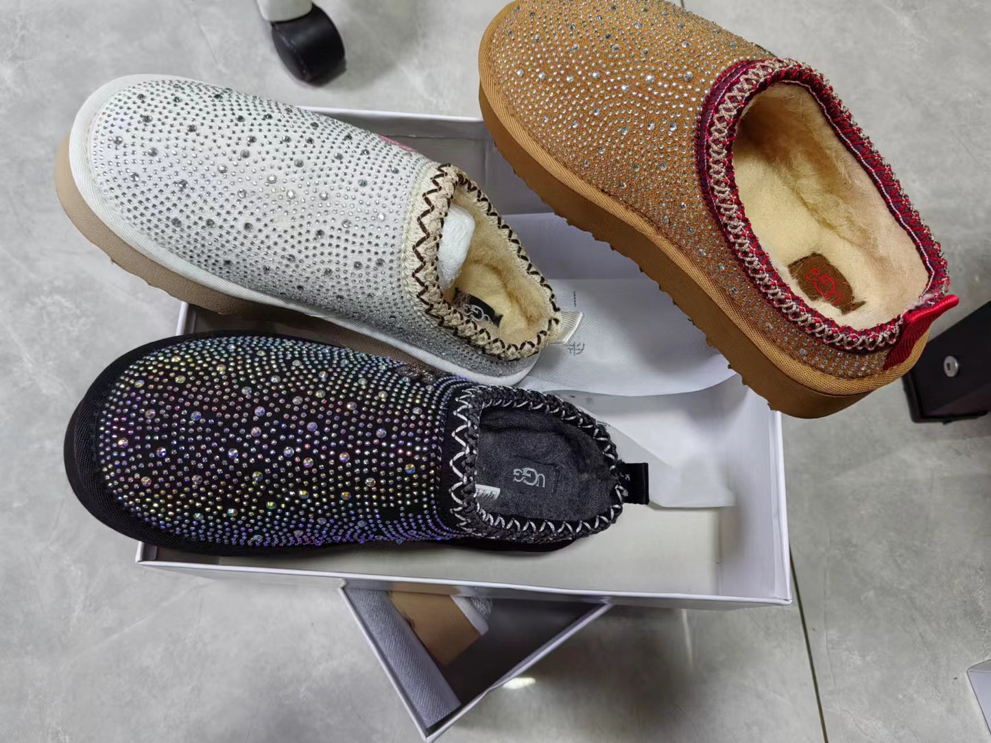 Platform Sparkle Cozy Slip On