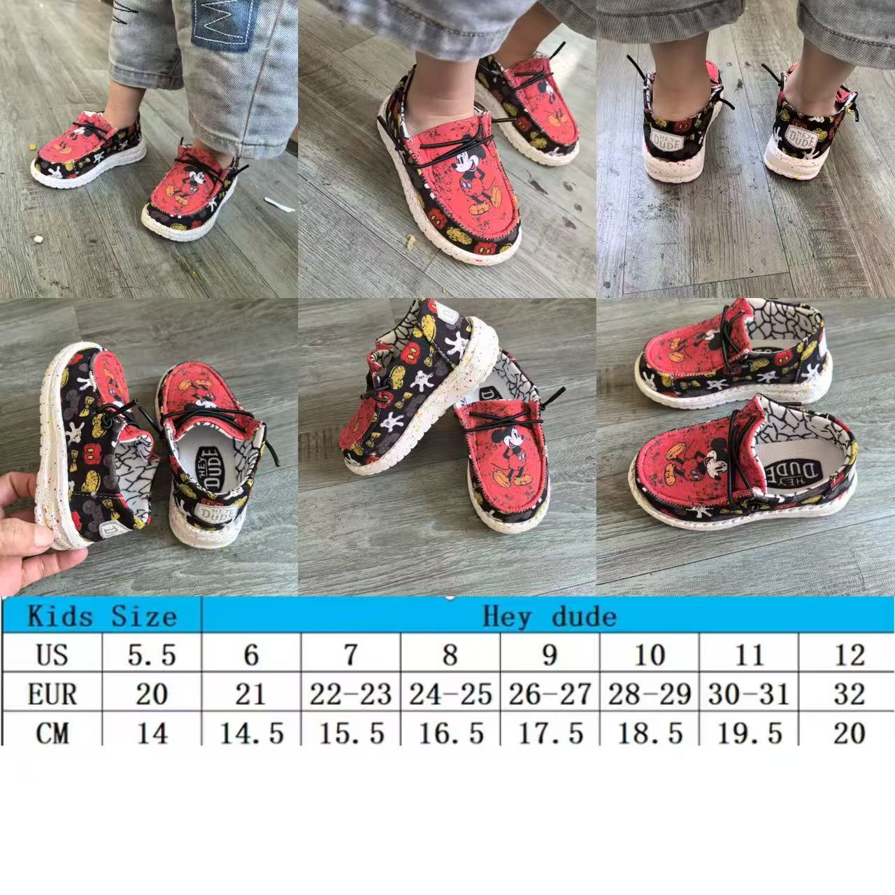 Kids Camo checkered cute dude shoes