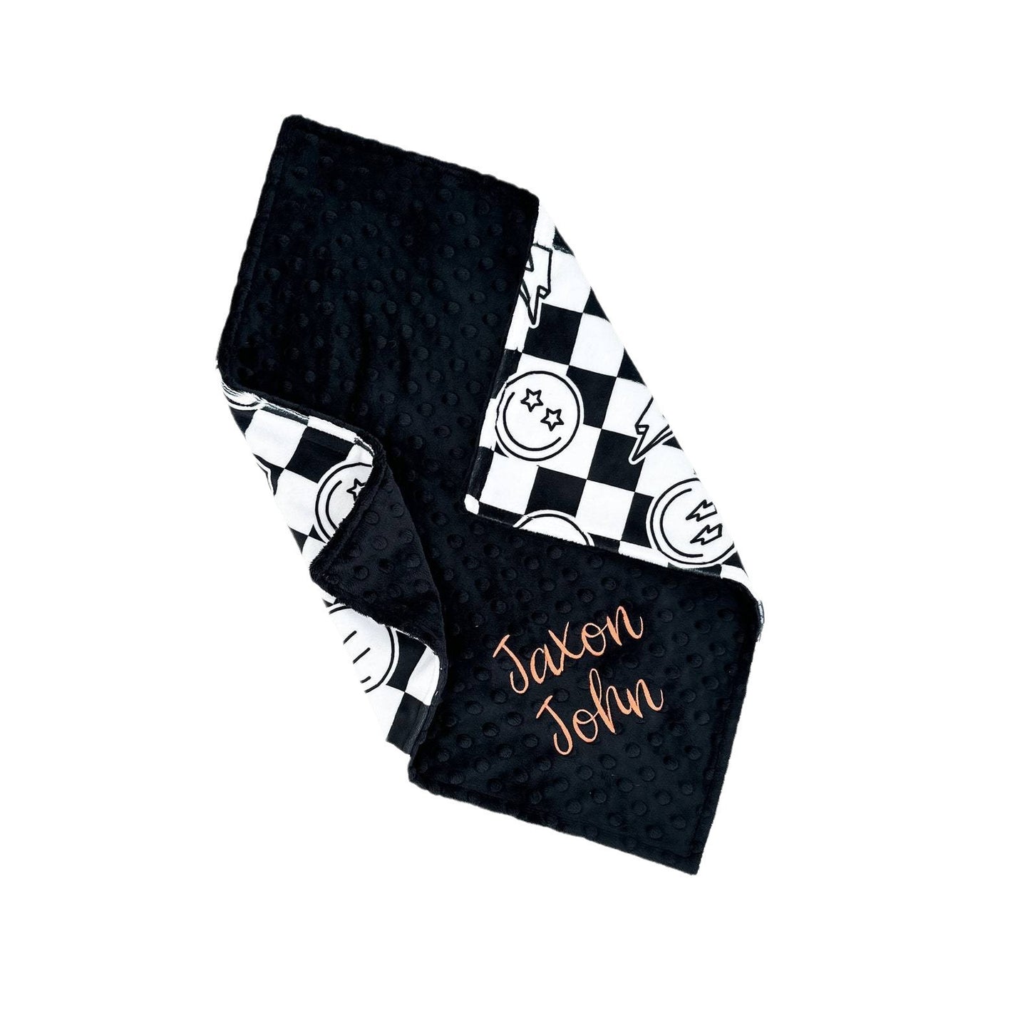 Personalized Baby Checkered Blanket