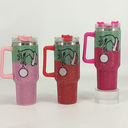 40OZ. Grinch Christmas Rhinestone Bling Tumblers