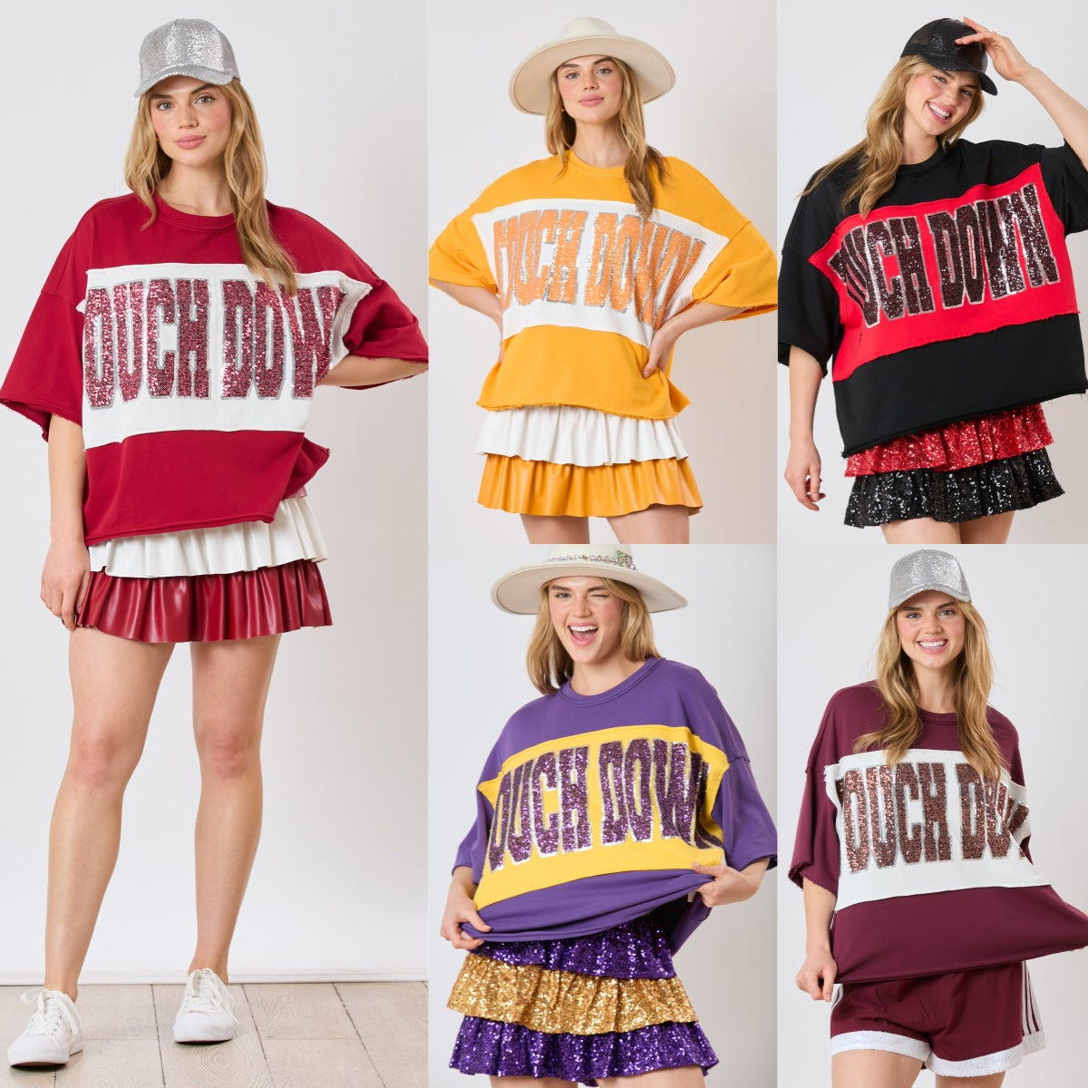 TOUCHDOWN Sequin Loose Fit Top