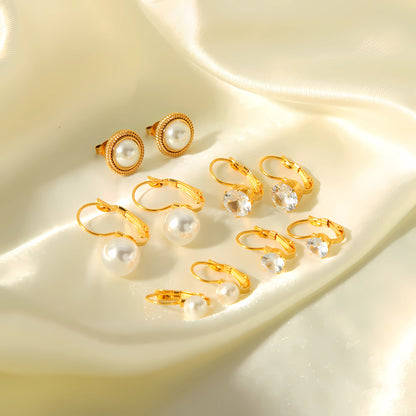 Faux Pearl Vintage Clip-on Earrings
